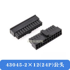 10sets Mx3.0 3.0mm Pitch Micro-fit 3.0 Connector Housing 2*1/2/3/4/5/6/8/10/12 Pin Male + Terminal Molex 43030 2p/3p/4p/5p