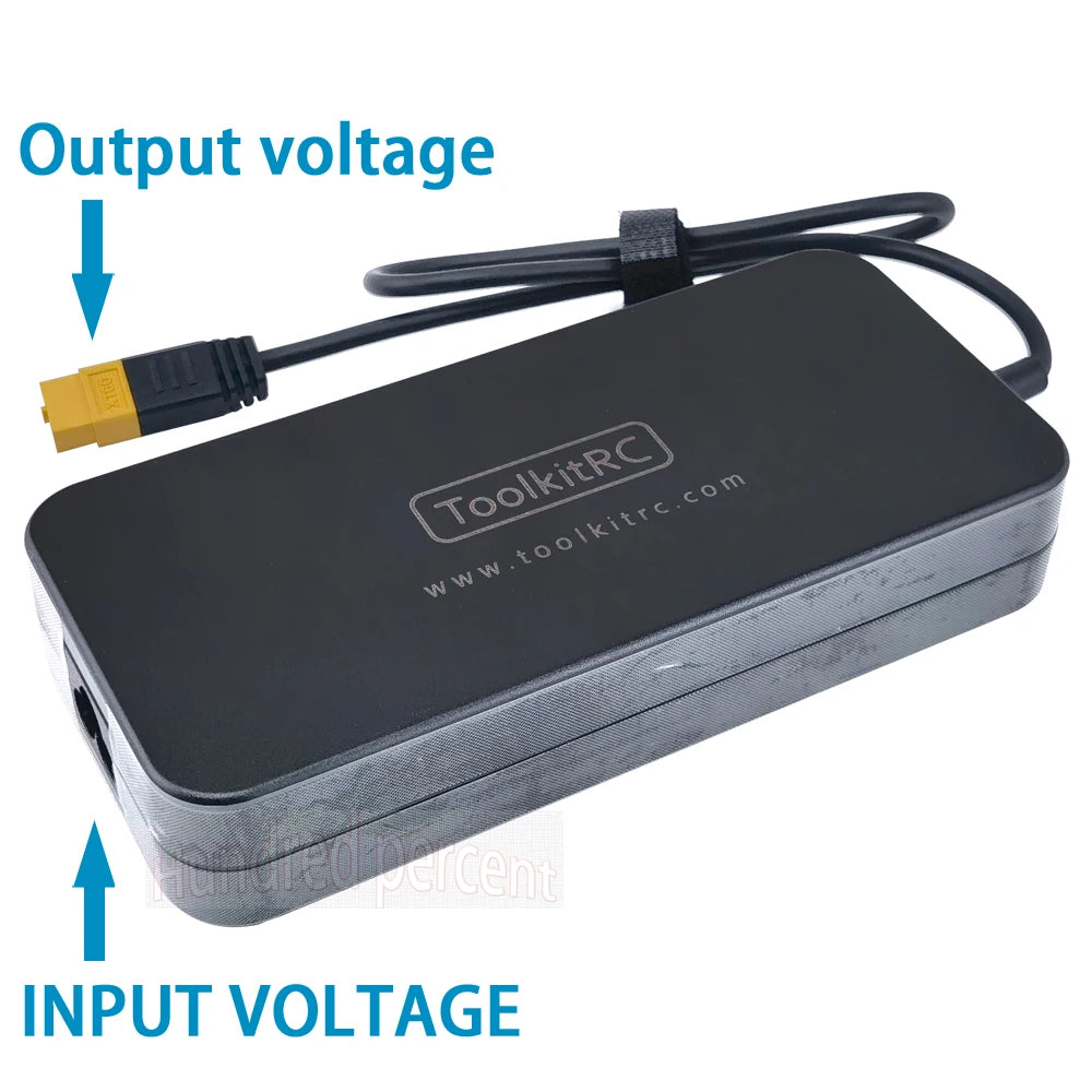 ToolKitRC ADP200 200W 4A Charger Power Supply Adapter DC19.5V 10.3A Supply XT60 Output Adapter for RC iSDT GTPower HotRC SkyRC