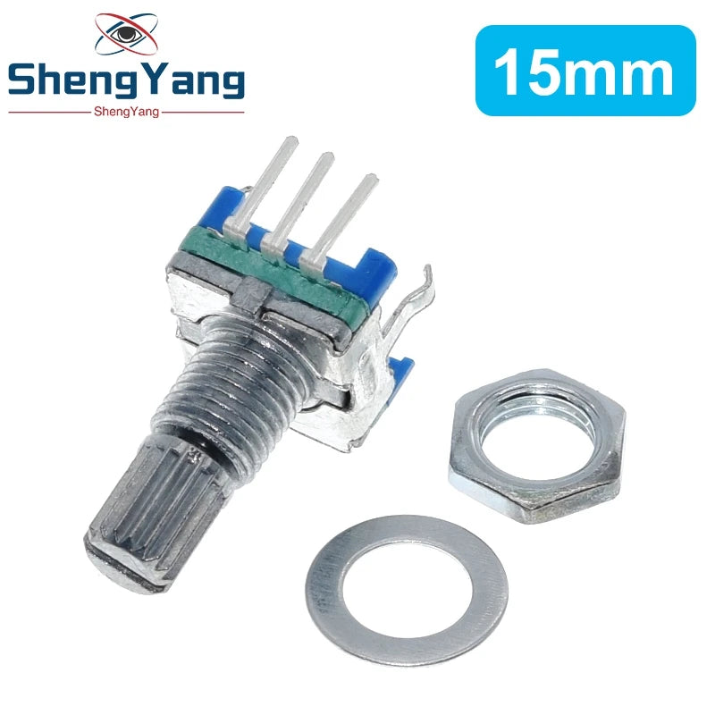 TZT 1/5/10PCS Plum handle 15mm 20mm rotary encoder coding switch / EC11 / digital potentiometer with switch 5 Pin