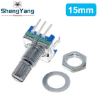 TZT 1/5/10PCS Plum handle 15mm 20mm rotary encoder coding switch / EC11 / digital potentiometer with switch 5 Pin