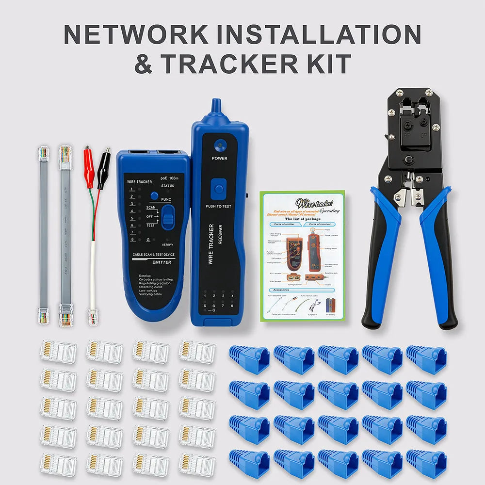 High Precision Network Cable Tracker Digital Signal Network Cable Tester Anti-Interference Noise-Free Support for PoE Testing