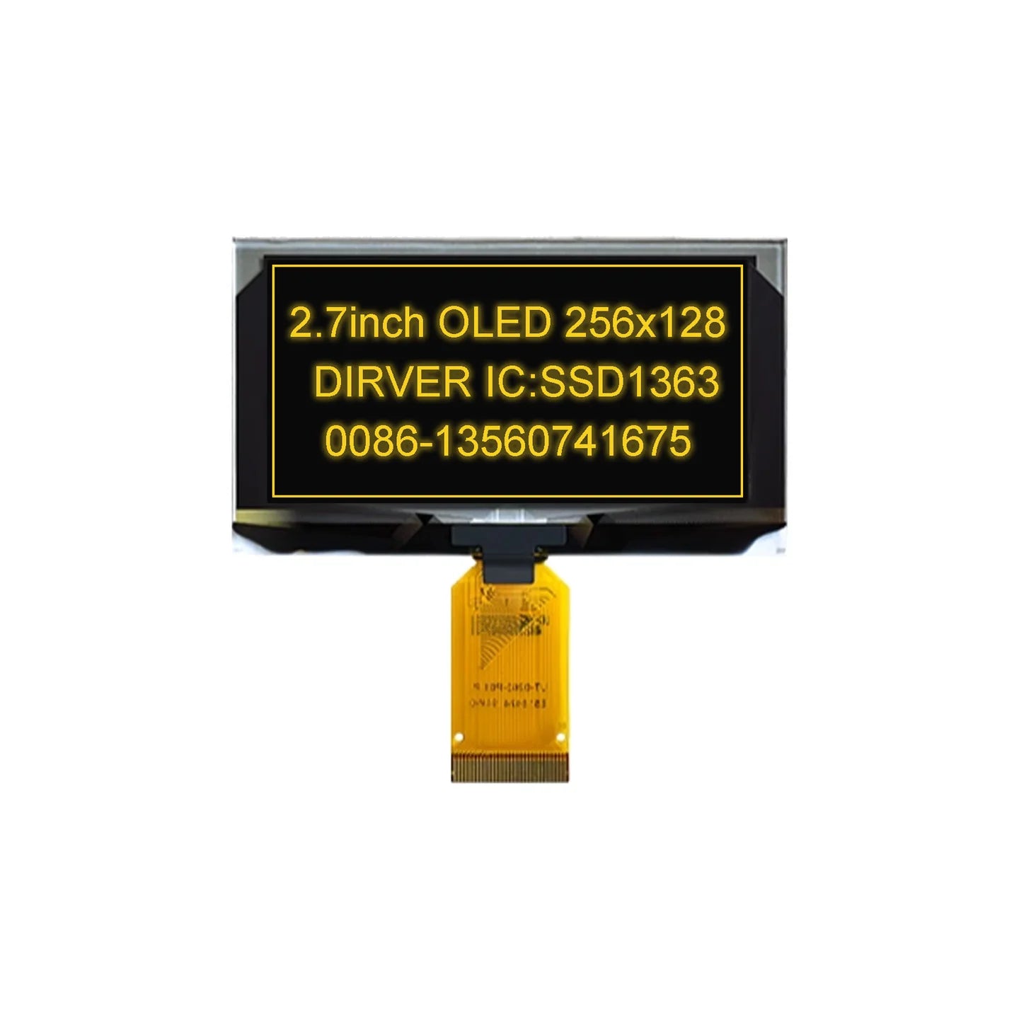2.7 Inch 256*128 OLED Display Screen COG SPI IIC I2C interface 4PIN 7PIN 30PIN LCD Panel 256x128