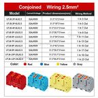 Distribution block PTFIX2.5mm² Wire Electrical Cable Connectors Plug-in Terminal Block  Splitter DIN-Rail Mounting Junction Box