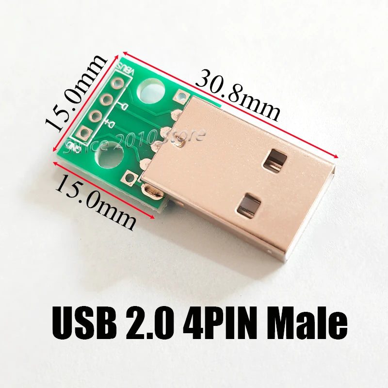 5PCS USB 2.0 3.0 Mini Male Female Adapter PCB Board -6-in-1 Connector Module Kit For Electronic Repair And Prototype Production