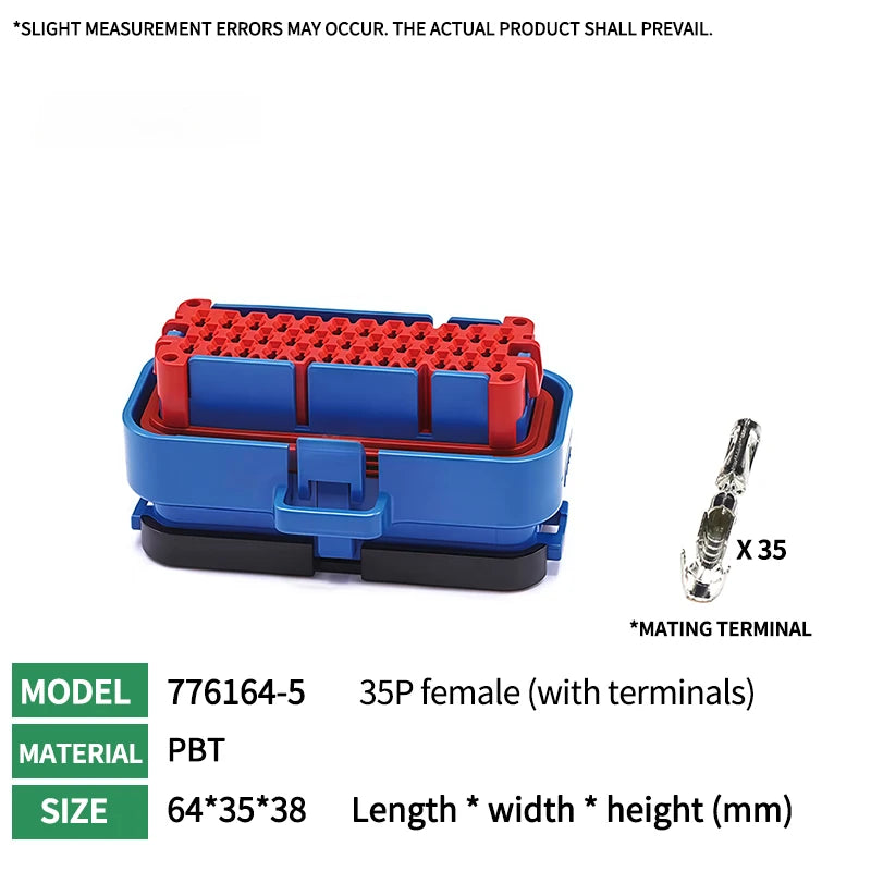 1PCS ECU Controller 35Pin Positions AMPSEAL PCB Mount Housing Plug Header Vertical Male Connector 776228-1 770680-1 776164-1