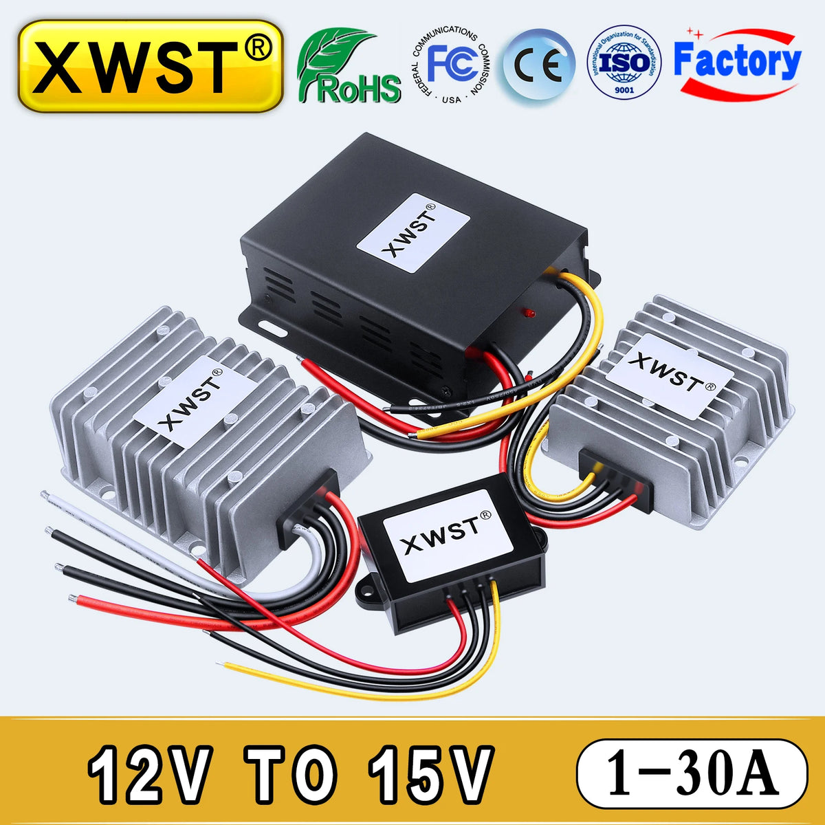 12V to 15V Step-Up Boost DC-DC Converter 1~100A Voltage Regulator Module for Solar Inverter Hybrid Systems