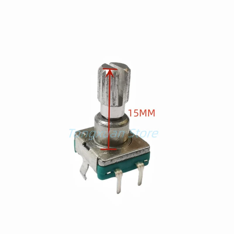 5pcs EC11 Encoder Switch With Push Button Switch 30 Position Rotary Encoder Code Switch 5pin Plug-in Type 12.5mm Half Shaft