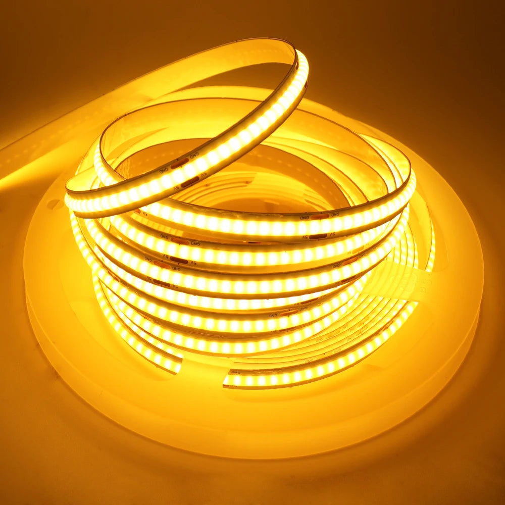 3AA Battery Box 5V COB Led Strip 320LEDs/M 8MM PCB For Room TV Backlight Flexible Tape Light Ice Blue/Red/Green/Pink/White/Warm