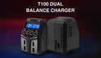 SKYRC T100 AC Lipo Battery Balance Charger Dual 5A 2X50W for 2-4S NiMH / NiCd / LiPo / LiFe / Lilon / LiHV  RC Car Charger