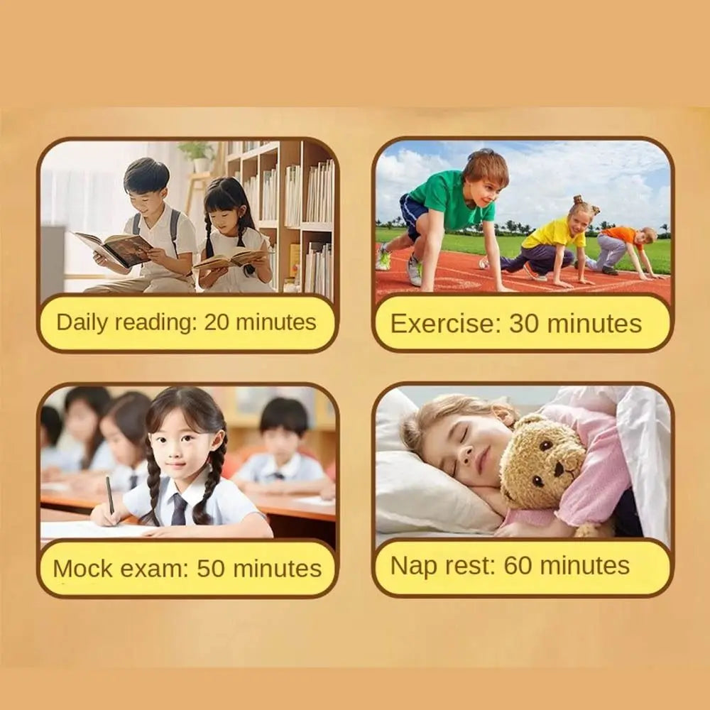 Visualization Movement Visual Timer Time Management Silent Countdown Clock with Stand Sweep Second Kitchen Cooking Timer Home