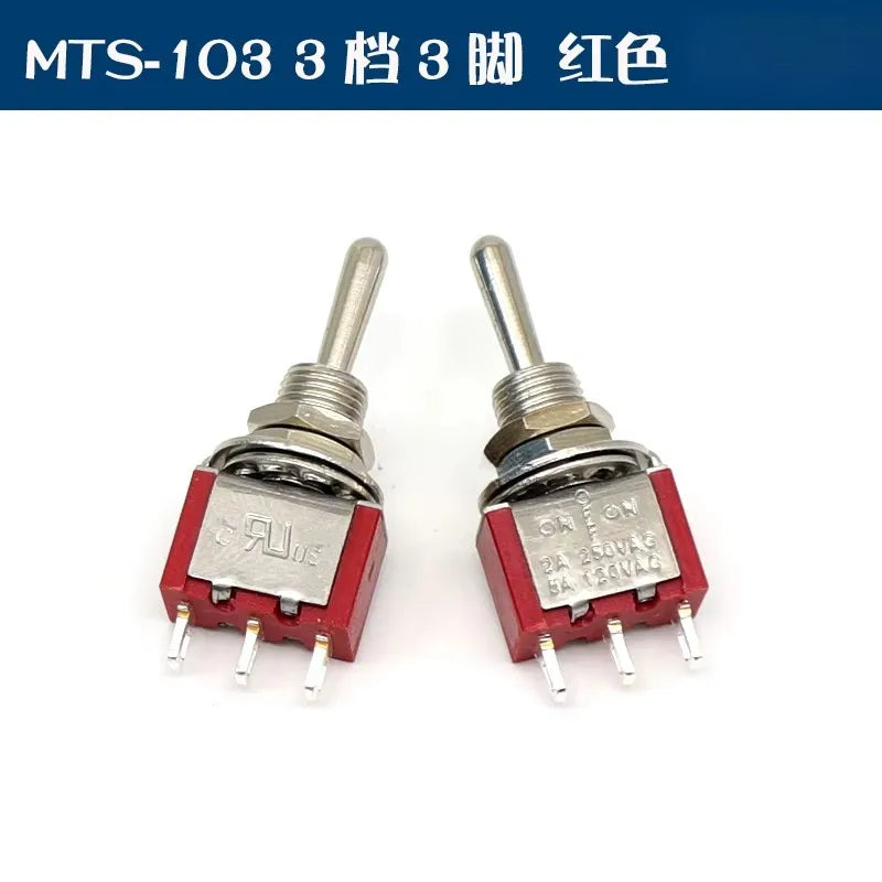 5Pcs Toggle Switch Mini Switches 2 Position 3 Position Latching Switch MTS-102/103/202/203 ON-ON SPDT ON-OFF -ON SPDT DPDT