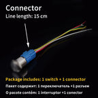 16/19/22mm Custom Metal Push Button Switch with Wire Laser Luminous Waterproof Latching Momentary 12V 220V 5V Motorcycle Switch