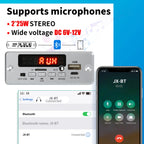 50W Amplifier Bluetooth 5.0 MP3 Decoder Board 12V Wireless Music Player Audio Modul USB TF AUX FM Radio for Speaker Handsfree