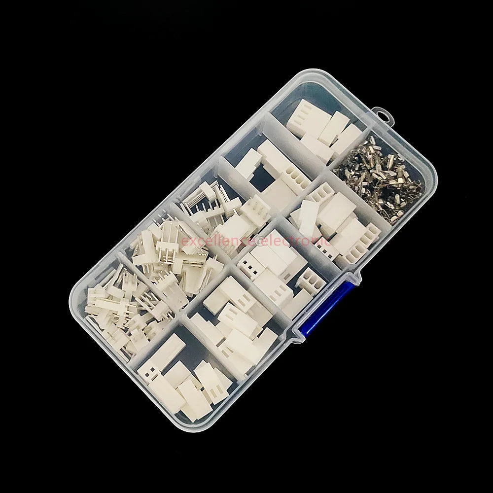 50 Sets Kit KF2510 2p 3pin 4 Pin Pitch Electrical Connector with Box Male Female 2.54mm Wire Connector Terminal
