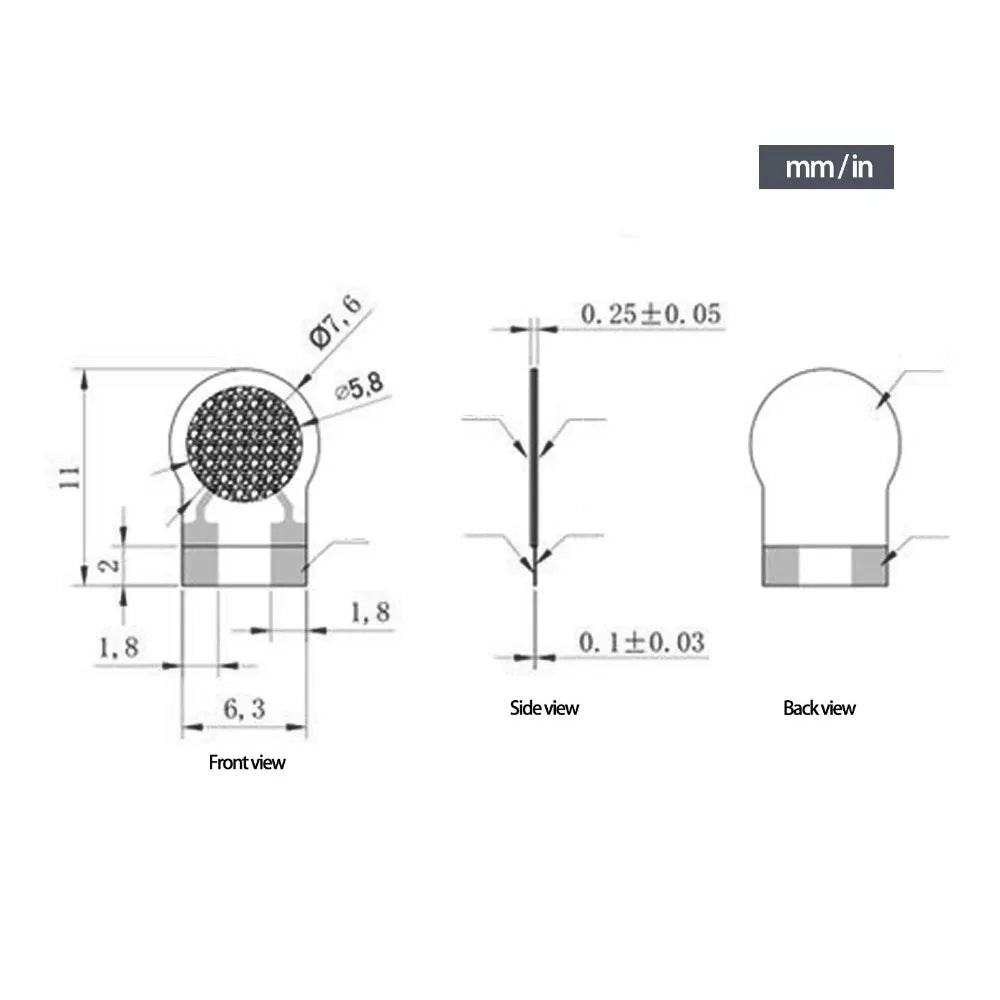 2PCS 5g-2kg Thin Film Pressure Sensor Quick Response High Precision Force Sensitive Resistor Film Pressure Sensor
