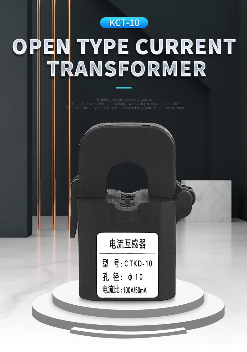 1PCS Snap-in Type Small Current Transformer Three-phase Electric Sensor CT MA 0.5 Class 10/20/50/75mA