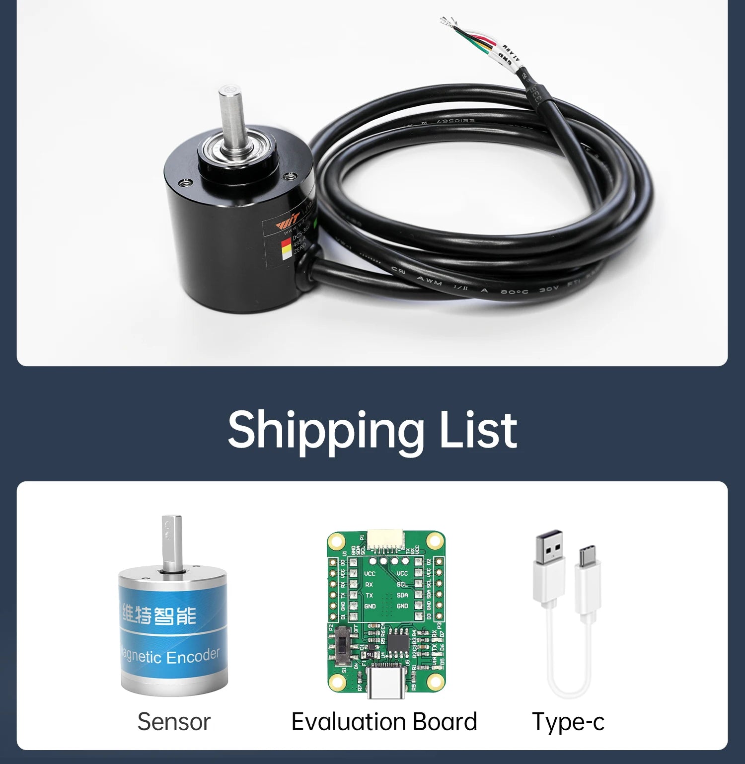 WitMotion JY-ME02 Rotary Absolute Encoder Digital High-Precision Angle Sensor 485 CAN Interface Power-Off Memory Angle Sensor