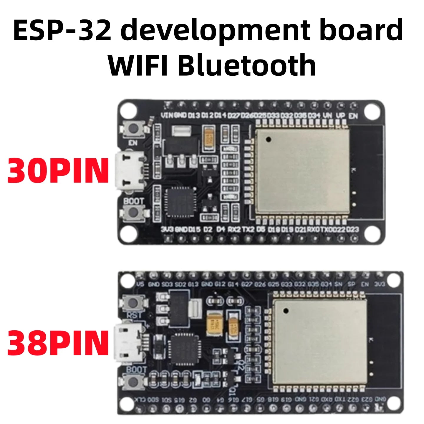 1PCS,ESP32 Development Board WiFi+Bluetooth Ultra-Low Power Consumption Dual Core ESP-32 ESP-32S ESP 32 Similar ESP8266