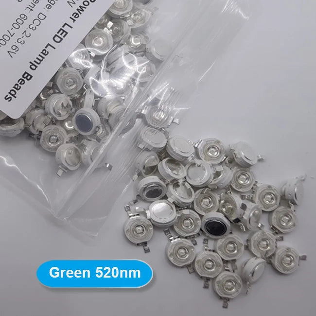 10-100pcs 1W 3W High Power LED Light-Emitting Diode LEDs Chip SMD Warm White Red Green Blue Yellow SpotLight Downlight Lamp Bulb
