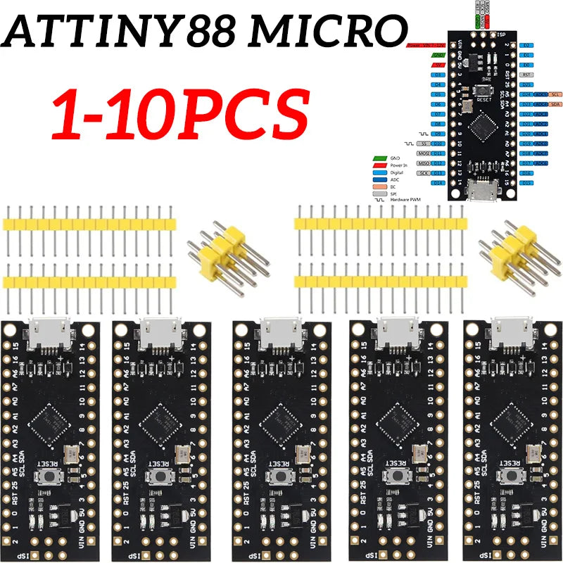 MH-Tiny ATTINY88 micro development board 16Mhz /Digispark ATTINY85 Upgraded /NANO V3.0 ATmega328 Extended Compatible for Arduino