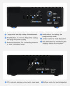 Raspberry Pi CM4 dual ETH mini Open-source Router Board Metal case for Compute Module 4 IO Board  5V, Type-C interfac