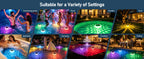 Solar Pool Lights 1/2 Pack, RGB Changing Floating Pool Lights with 10m Remote Control, 4 Dimming, 13 Lighting, Timing Mode, IP68 Waterproof for Inground/Above Ground Pool, Party Decoration