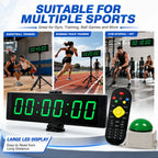 Gym Timer Clock for Home Fitness with Timer Button Large Digital Stopwatch Countdown Clock 12/24H Digital Wall Clock