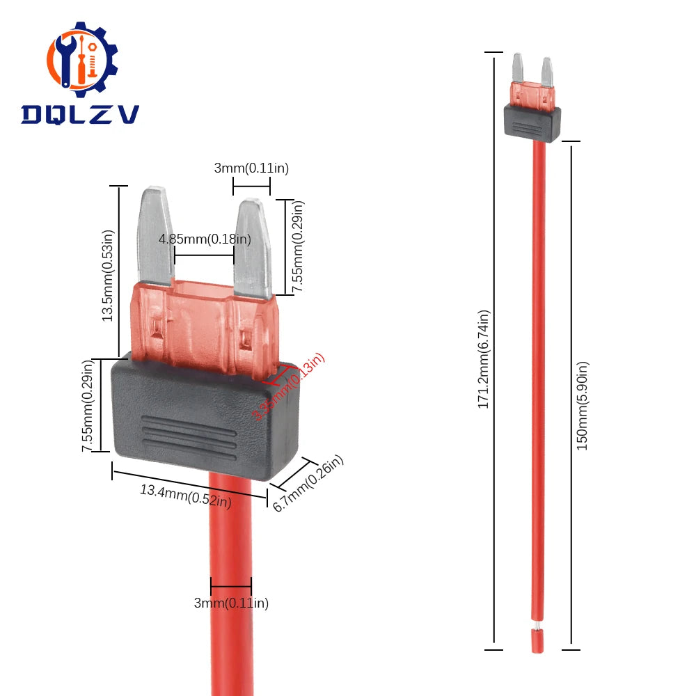 32V Mini ATM APM Blade Simple Safety Device 3A 5A 10A 15A 20A Car Fuse Holder Add-a-circuit TAP Adapter