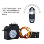 DM-S0020 2.1g Mini Micro Servo 180° Plastic Gear Servomotor 4.8V-6V for RC Hobby/DIY Toys Ultra-Light Coreless Motor