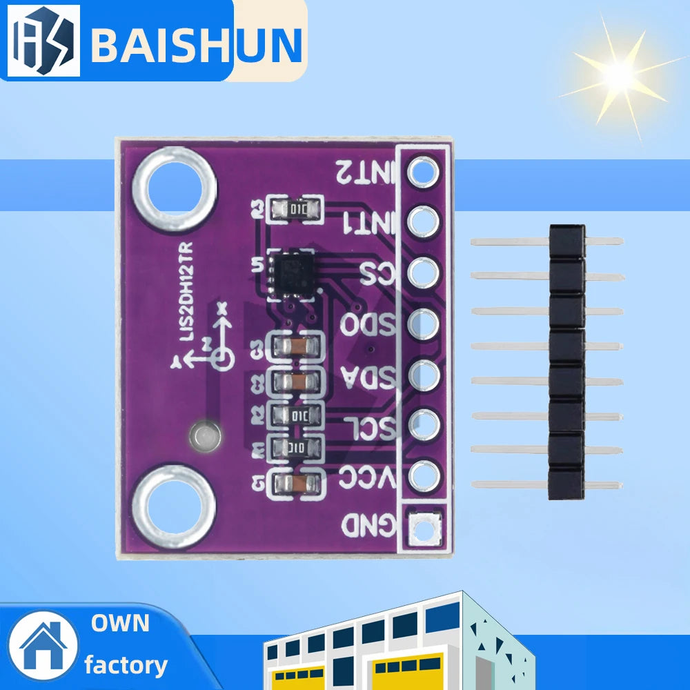 LIS2DH12TR Triaxial Accelerometer Module, ADXL345 Alternative Sensor Board
