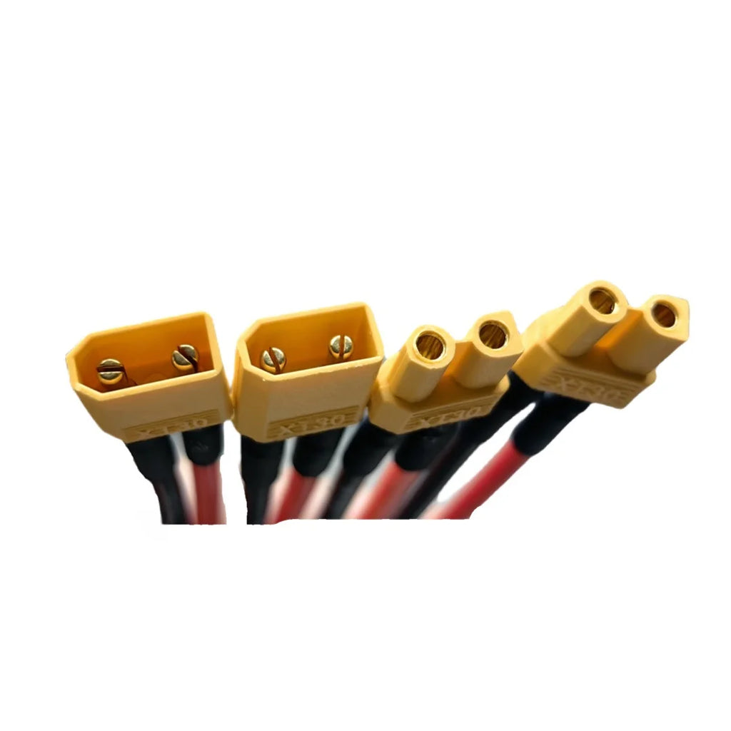 XT30 Pigtail Plug Male and Female Connector with 100mm 16AWG Tinned Wire Cable for RC Fixed wing Lipo Battery FPV Drone charger