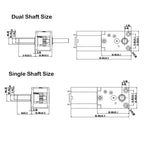 N20 Full Metal Gearbox Gear Motor DC 3V 6V 9V 12V 4RPM-381RPM Slow Speed High Torque Worm Gear Motor DIY Smart Car Robot Lock