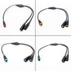 1Pcs M8 Y Splitter E-bike Cable 1Male to 2 Female 2 3 4 5 6 Pin Electric Bicycle Plug for Scooter Brake Signal Sensor