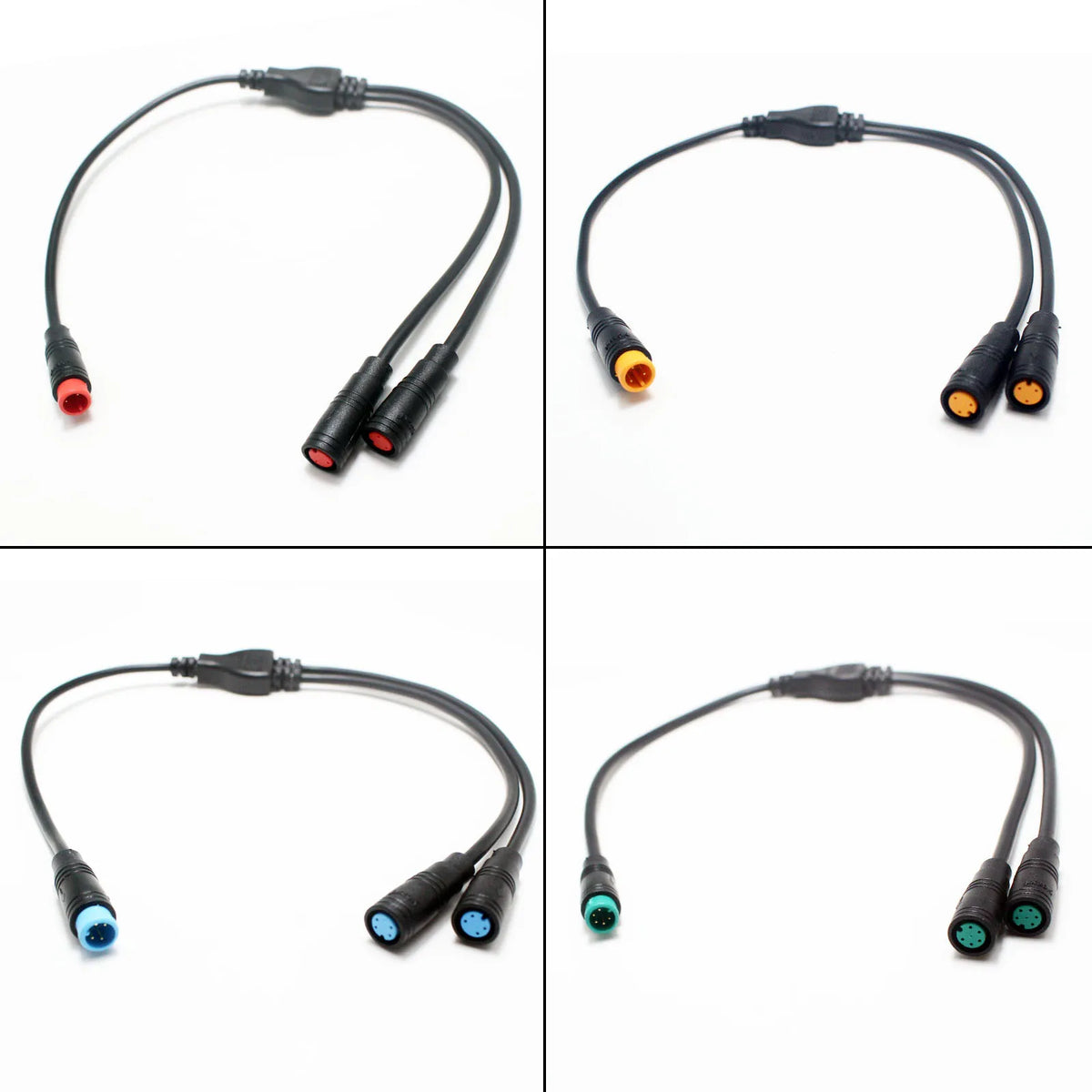 1Pcs M8 Y Splitter E-bike Cable 1Male to 2 Female 2 3 4 5 6 Pin Electric Bicycle Plug for Scooter Brake Signal Sensor