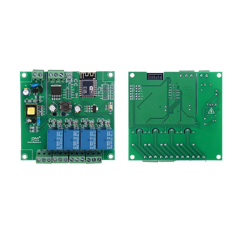 4 Channel ESP8266 Wireless WIFI Relay Module ESP-12F Development Board AC/DC 5V/7-28V/5-80V E-WeLink APP Remote Control