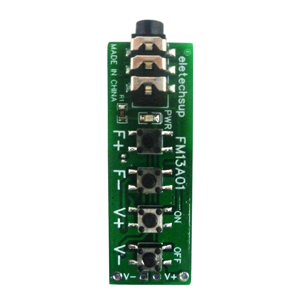 FM13A01 Two-channel Stereo VHF FM Radio Module FM Receiver Board 76MHz~108MHz DC 3.7V-18V
