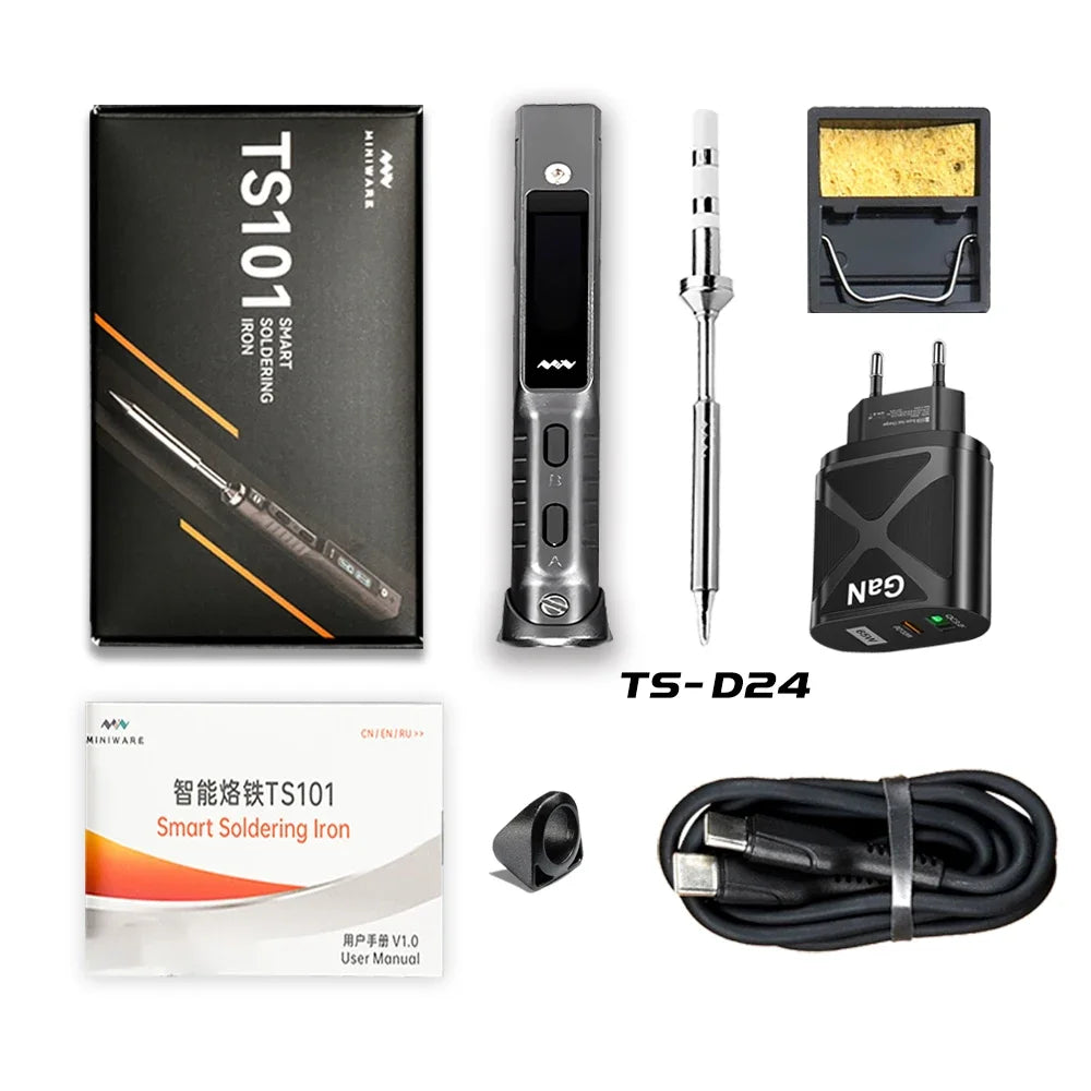 Original TS101 Soldering Iron Electric 65W Temperature Adjustable Programming TS100 Soldering Iron New Upgrade With PD Plug Kit