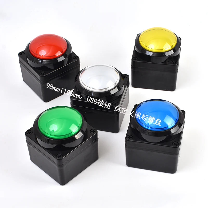 100MM USB Custom Button Remote Control Buzzer Switch Lottery Computer Mouse Shortcut Keyboard 2m