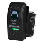 12V/24V Marine Rocker Switch Green LED SPST ON-OFF & DPDT ON-OFF-ON Momentary Toggle for 4x4 Off-Road RZR ATV ARB Carling Style