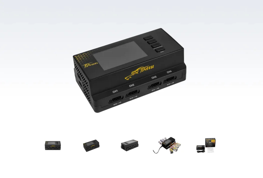 Tattu TA300 G-Tech Smart Charger for 2-4S LiPo Batteries - Drone Soccer Battery Charging System