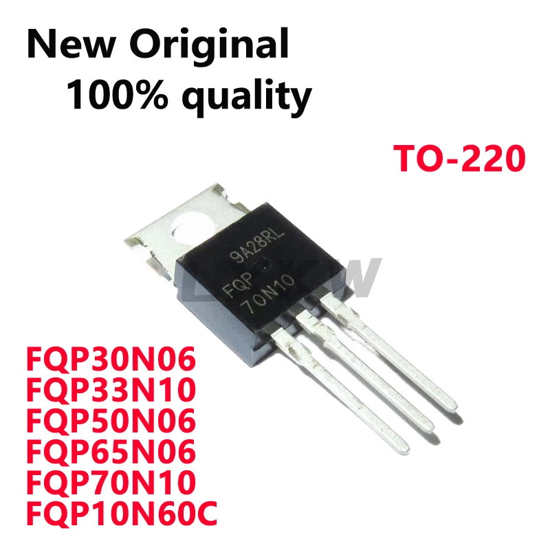 10/PCS New Original FQP30N06 FQP33N10 FQP50N06 FQP65N06 FQP70N10 FQP10N60C TO-220 MOS field effect tube In Stock