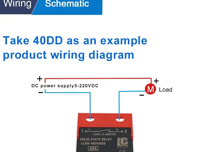 LCTC Solid State Relay 10A25A40A60A80A100A120A DIN Installation DC to AC AC to AC DC to DC Single-phase SSR With Radiator