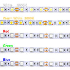 5M 300LEDs Waterproof RGB LED Strip 5050 DC12V 60LEDs/M Flexible Light Belt Led Ribbon Tape Home Decoration 24V RGBW Lamp Strips