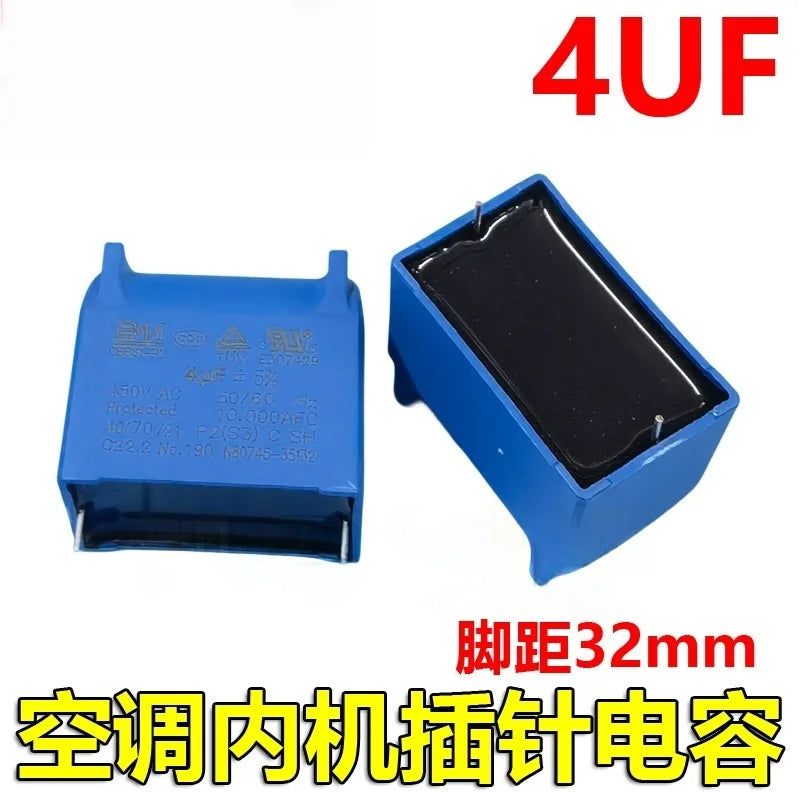 1/5/10/20PCS New original BM 2 stitching 1.2/1.5/2/2.5/3 uf / 5 uf / 450 v CBB61 air conditioning fan fan startup capacitor