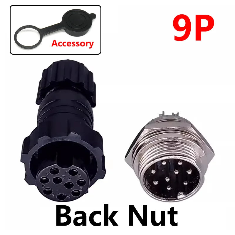 5/20/100Sets Aviation Connector GX16 M16 Waterproof Docking Back Nut Male&Female Plug&Socket 2/3/4/5/6/7/8/9/10pin Sensor Joint