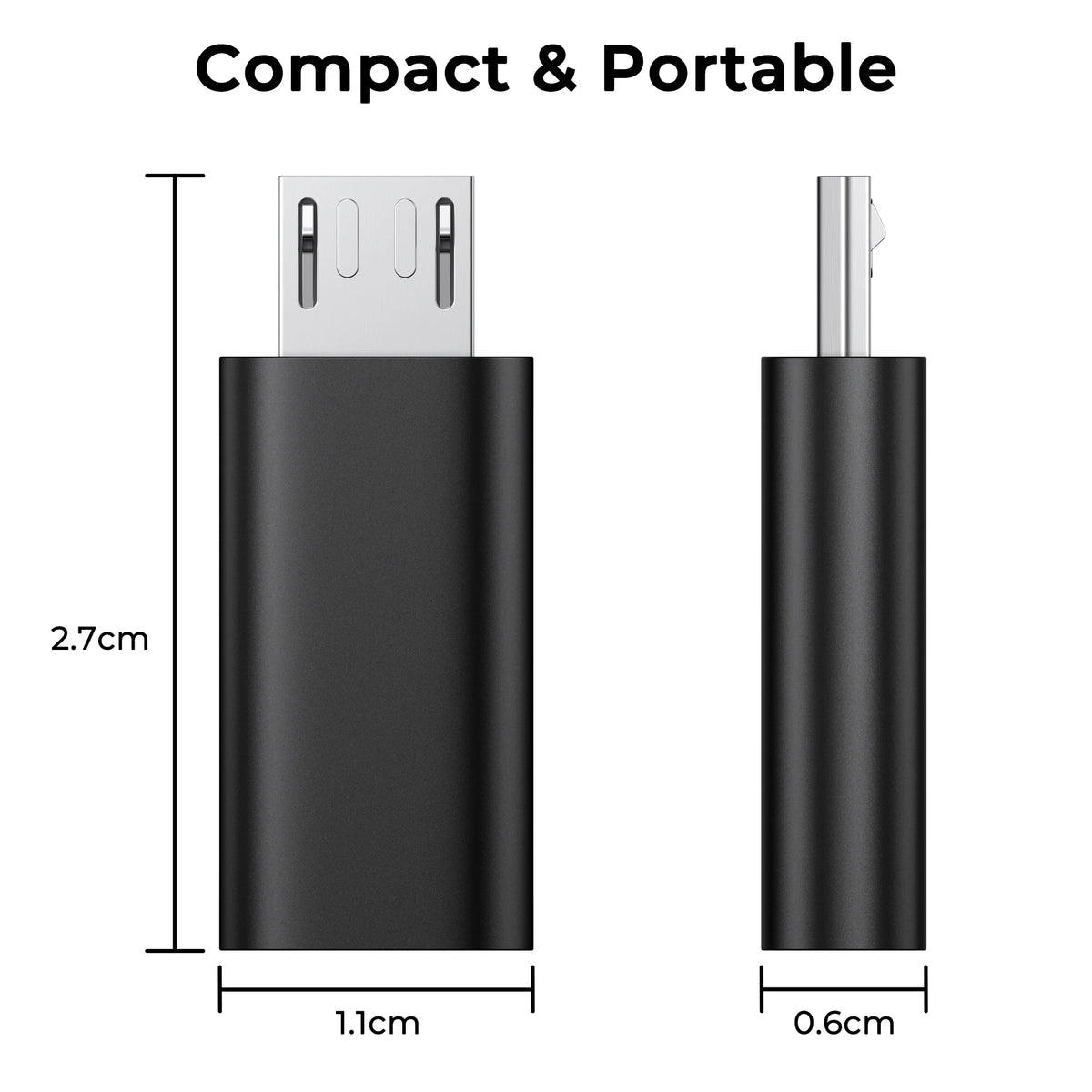 3Pcs/lot Micro USB Female To Type C Male Adapter Converters Micro-B To USB-C Connector Phone Charger Cable Adapter For Samsung