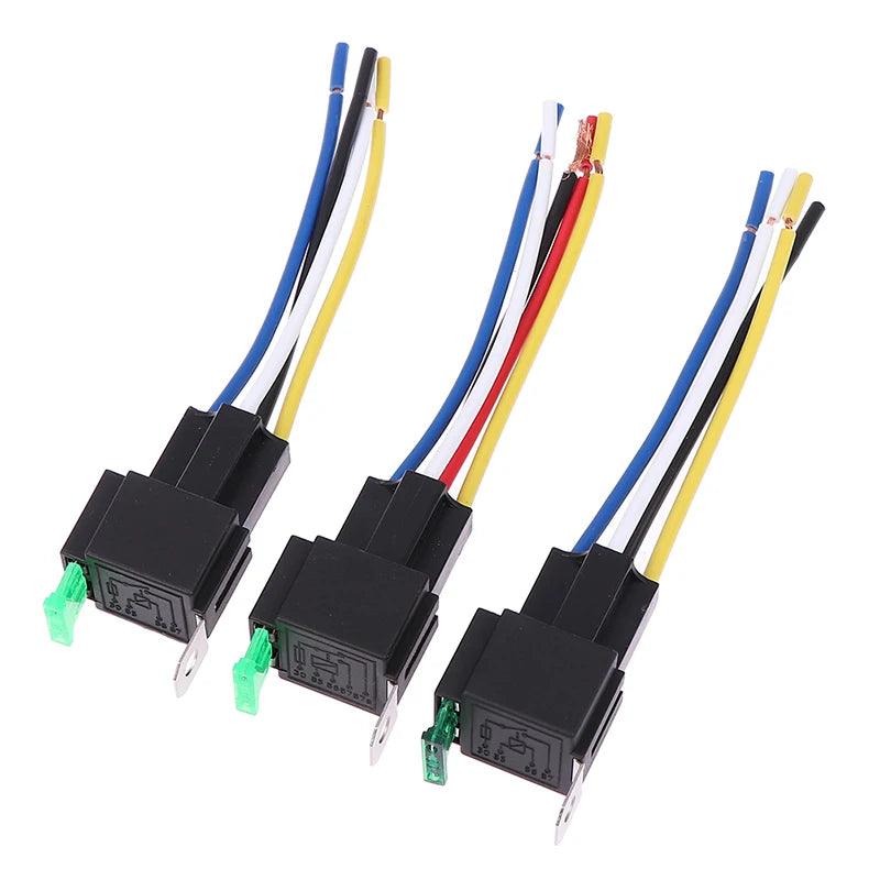 (HB05)1Pc 4 Pin 5 Pin 30A Auto Relay With Fuse Coil Voltage 12V/24V DC Relay Vehicle Rel Fused Relay