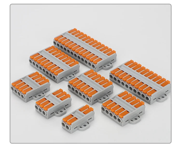 Wire Connector 2/3/4/5/6 Pin Universal Docking Fast Wiring Conductors Push-in Terminal Block Cable Splitter High Power Connector
