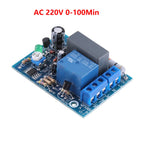 AC 220V Timer Relay Delay Switch Input/Output Delay Off Switch Module Adjustable 0-10S 10Min 10H 100Min Timing Turn Off Board