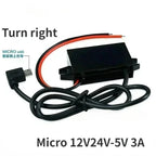 12V to 5V 3A15W DC DC Step Down Buck Converter Power Supply Module Type-C Adapter Male Female Micro USB Mini USB for Car ROHS CE